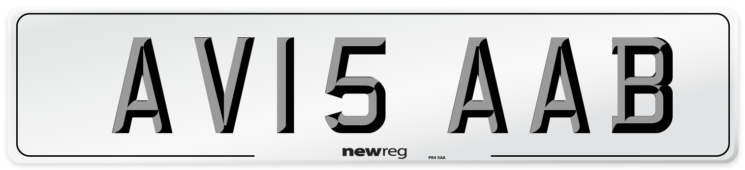 AV15 AAB Number Plate from New Reg
